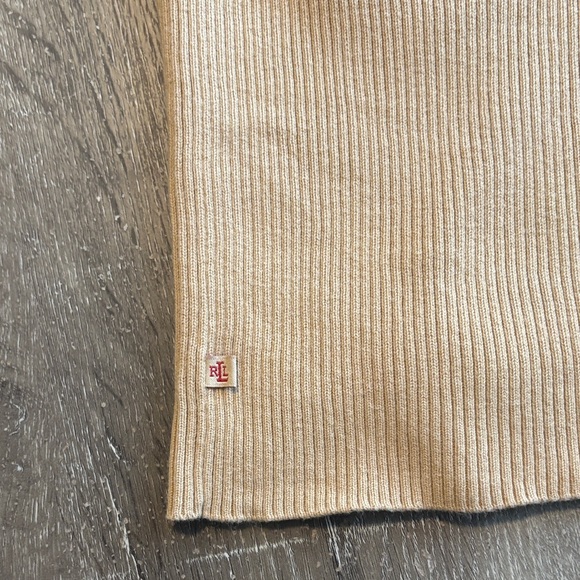 Ralph Lauren Beige Ribbed Lace-Up Top - Picture 5 of 6